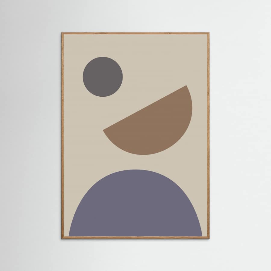 Muted Geometric Shapes Poster