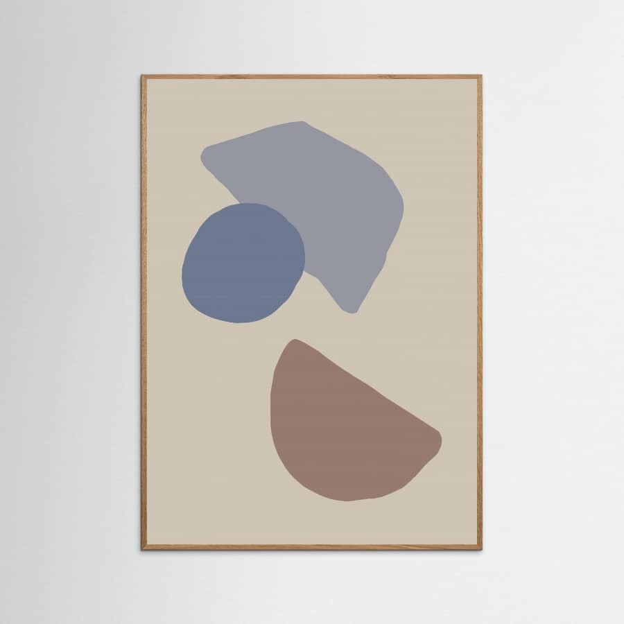 Muted Organic Forms Poster