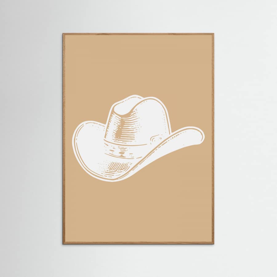 Neutral Cowboy Hat Poster