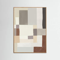 Oak Nature Neutral color geometrical abstract 02 Poster