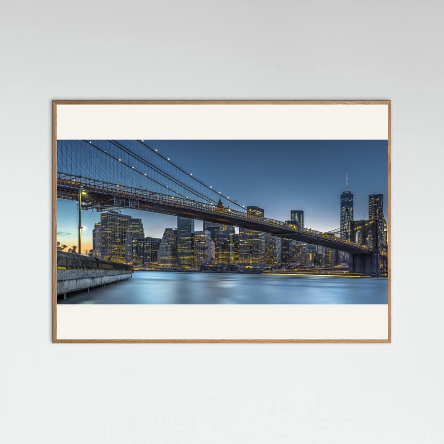 Plakat New York - Blue Hour over Manhattan – plakat i druk artystyczny