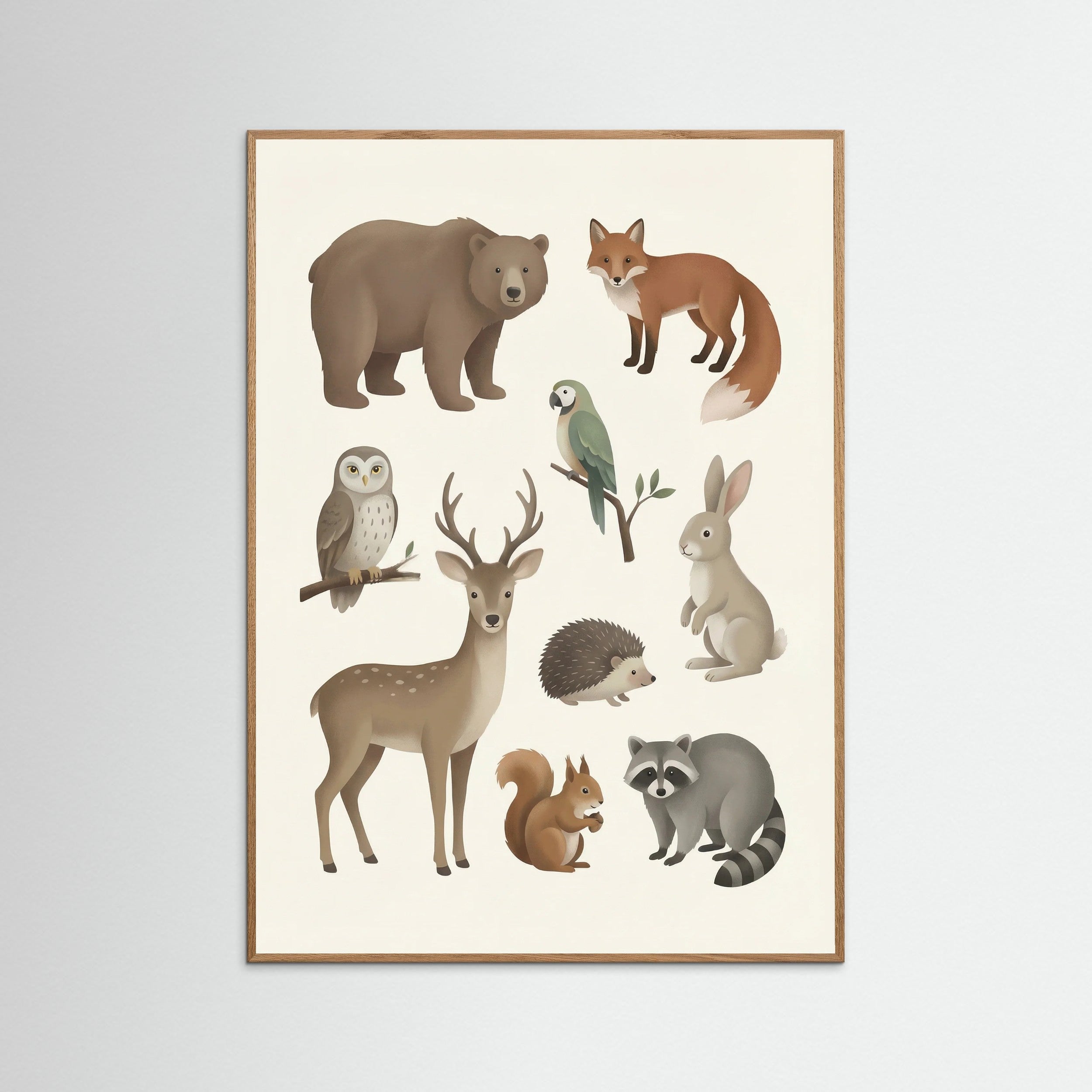 Oak Nature Nordic Alphabet Art