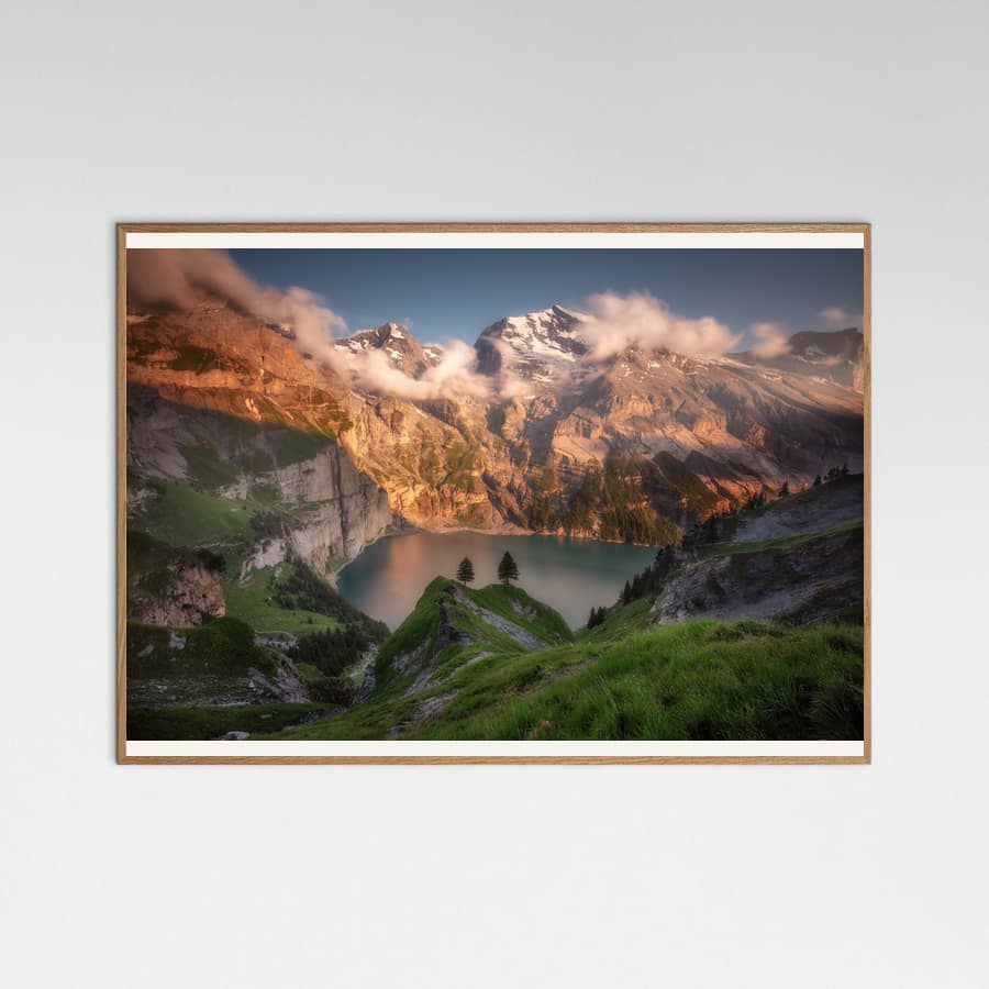 Oeschinensee -juliste – juliste ja taidepainatus