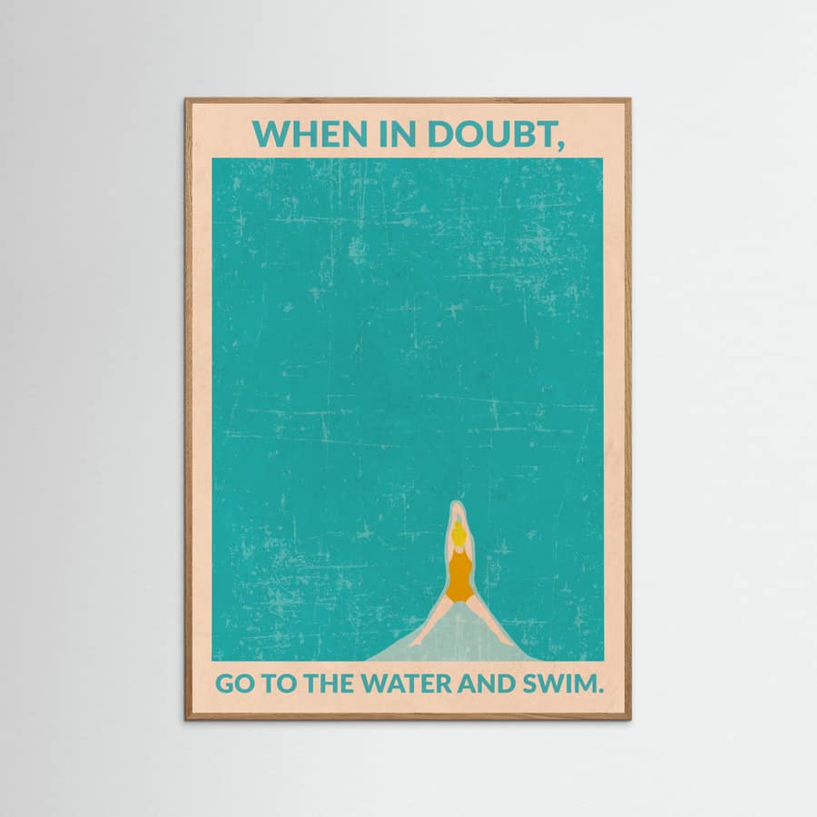 Open Water (blonde) Poster – poster and art print