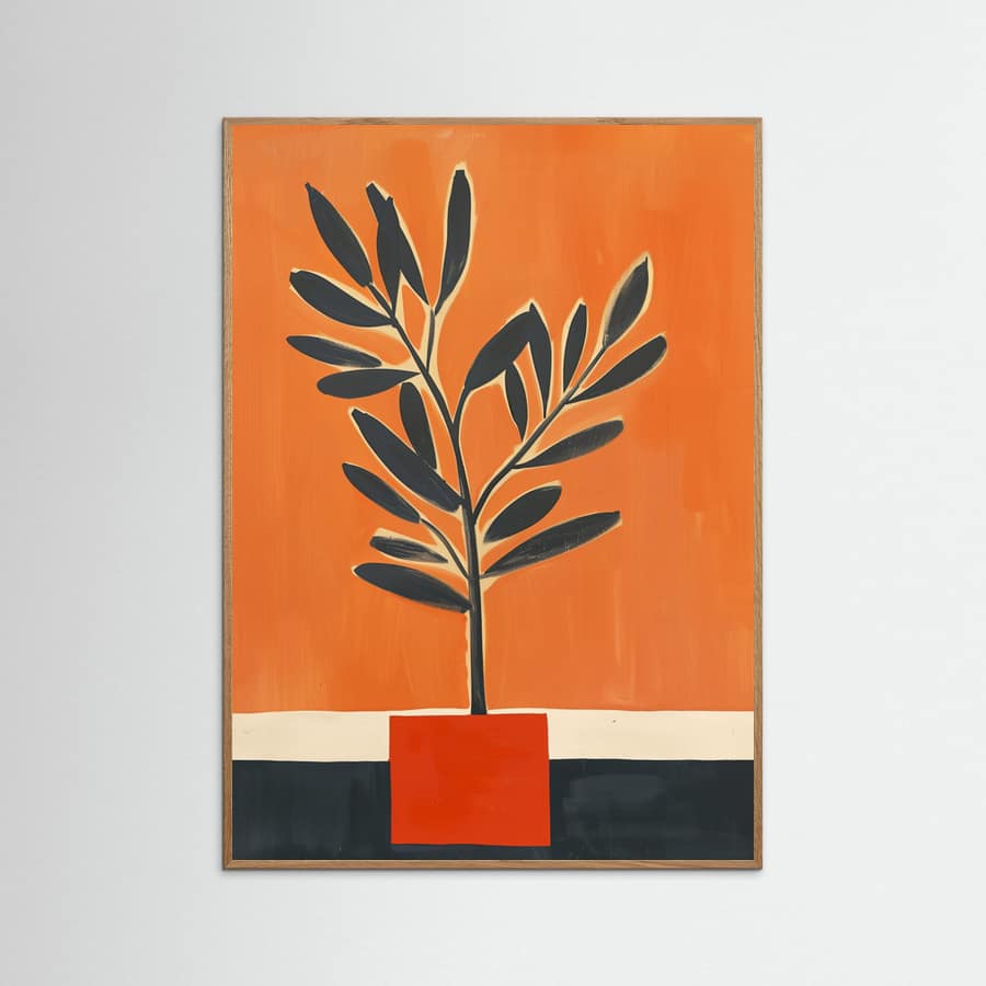 Orange Plant Poster – plakat og kunsttryk