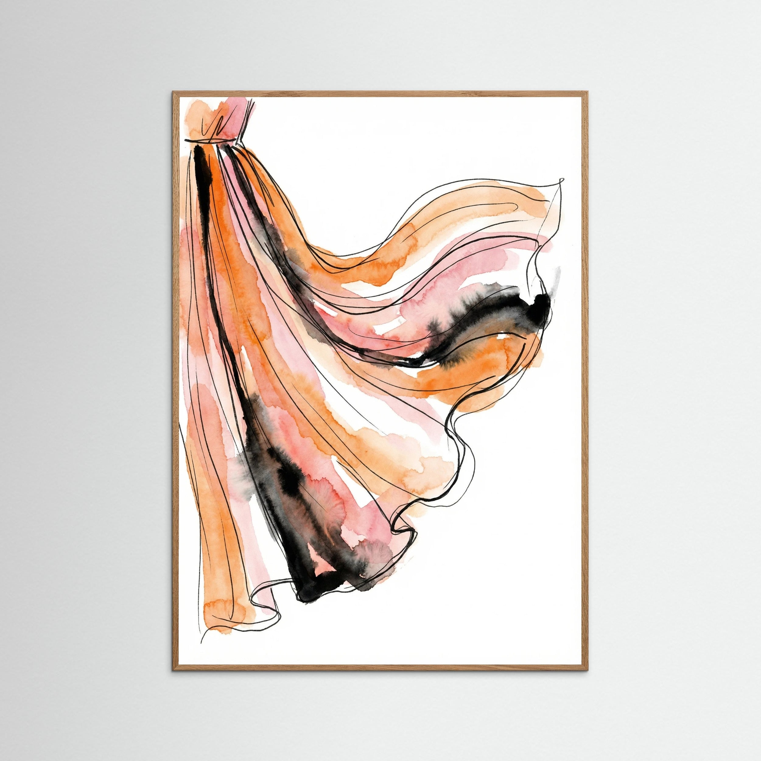 Oak Nature Orange Ruffles