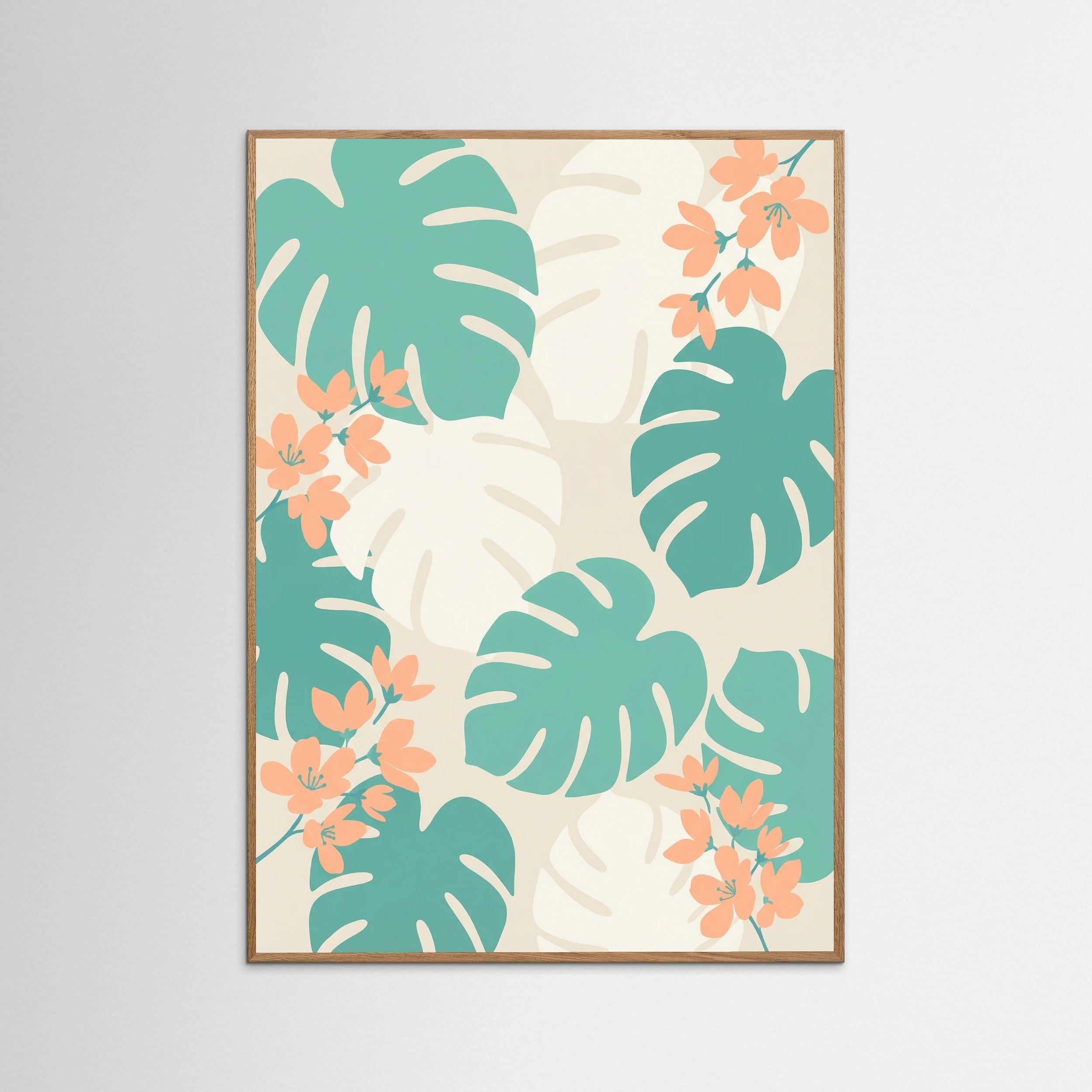 Oak Nature Orange Teal Bloom