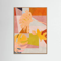 Oak Nature Organic Bauhaus Geometry Leaves Poster
