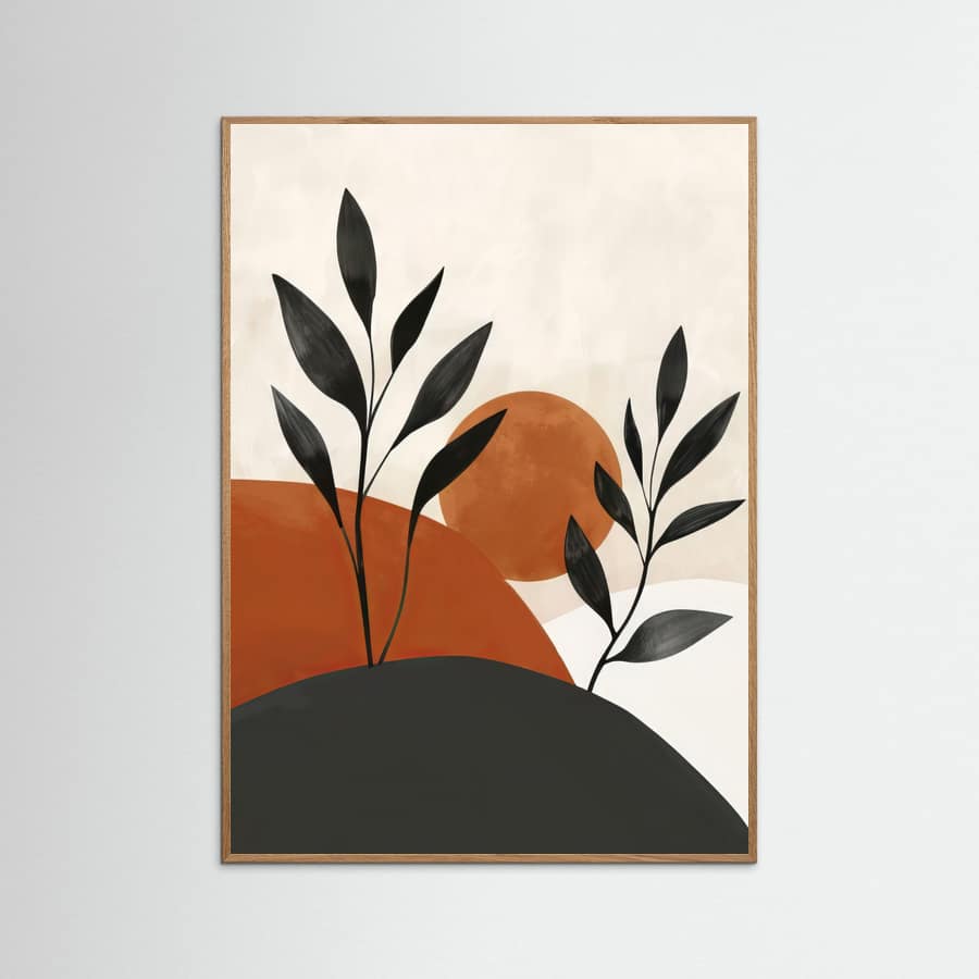 Póster Painted Shapes and Plants 32