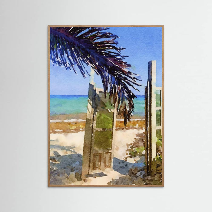 Palm Leaf Beach Poster – poster och konsttryck