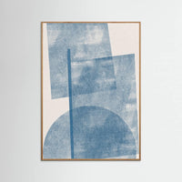 Oak Nature Paper Blue Collage No.2 Poster