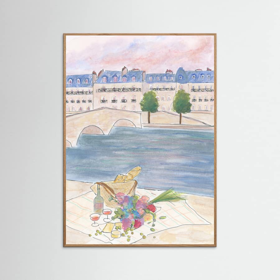 Affiche Paris Picnic At the Seine – affiche et impression d’art