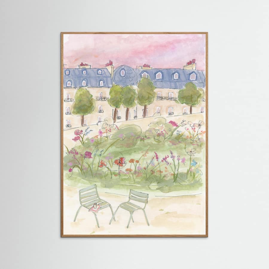Parisian Garden Poster – plakat og kunsttryk