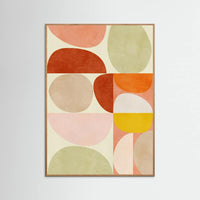 Oak Nature Pastel Geometry Poster