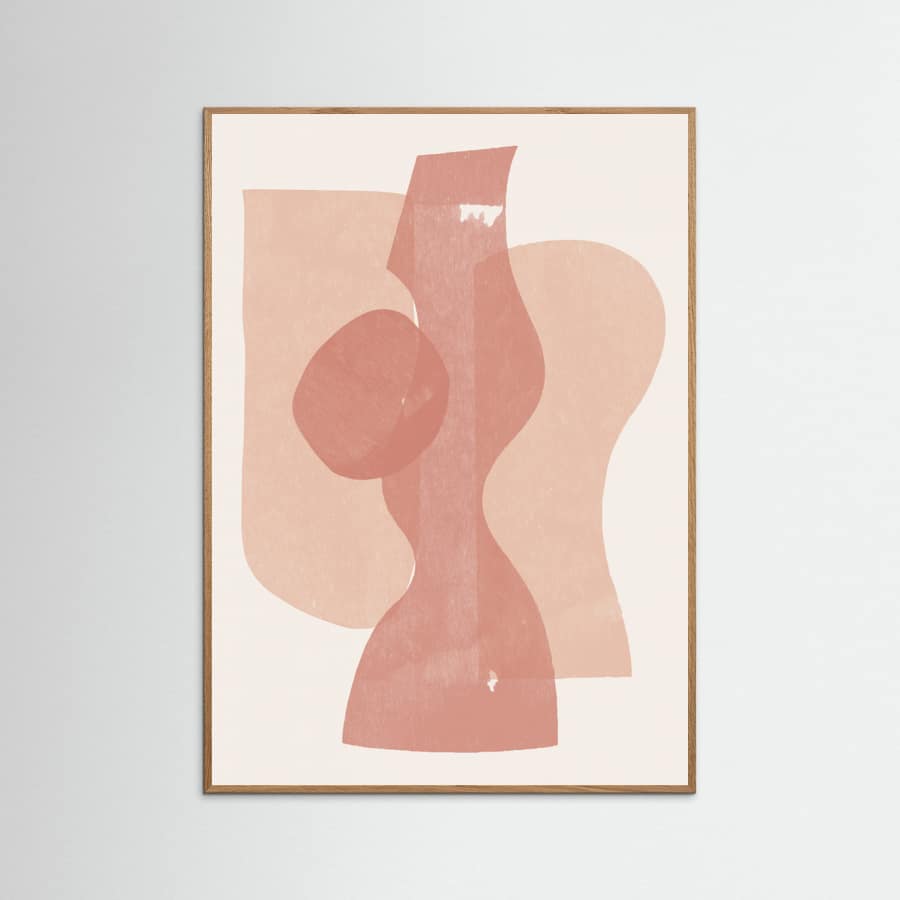 Peach Paper Cut Composition No.1 Poster – poster and art print