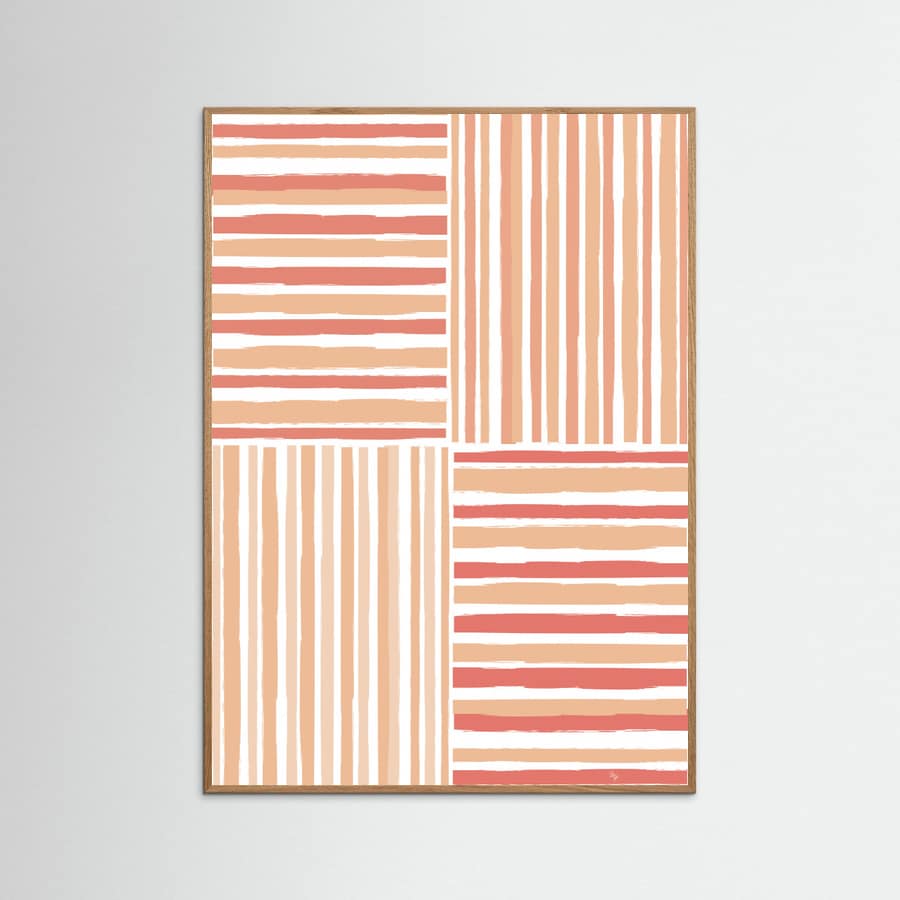 Peach Stripes Poster – Poster und Kunstdruck