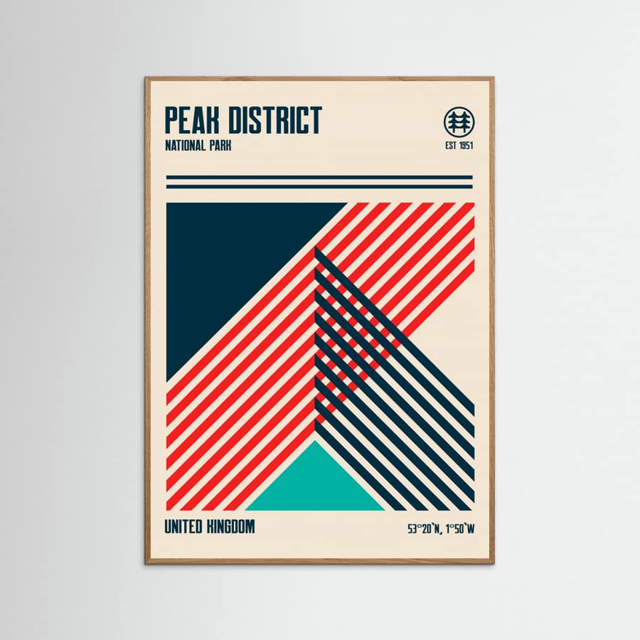 Affiche Peak District National Park Travel Poster