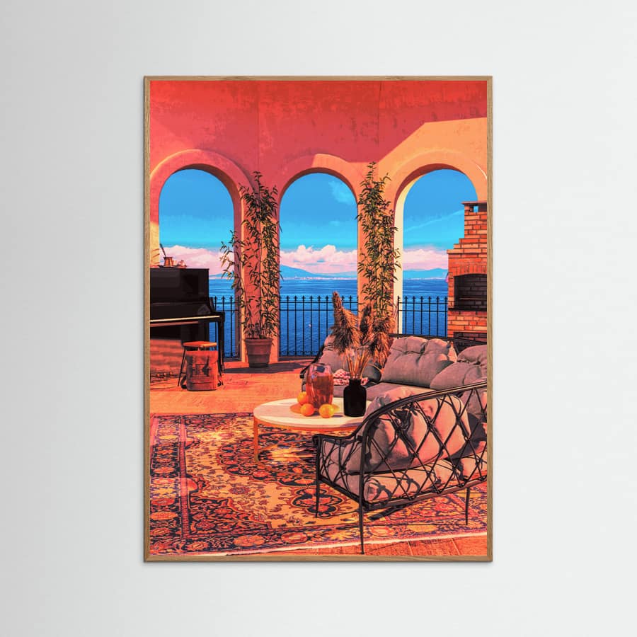 Piano Terrace Poster – plakat og kunsttryk
