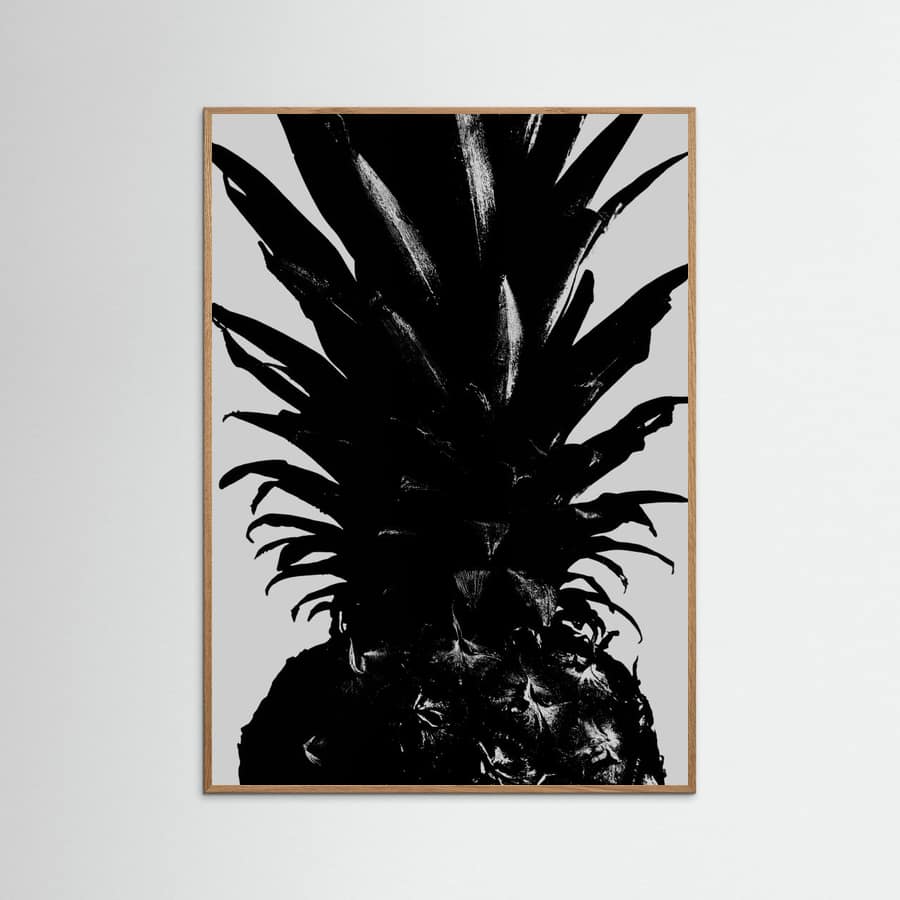 Pineapple bw Poster – Poster und Kunstdruck