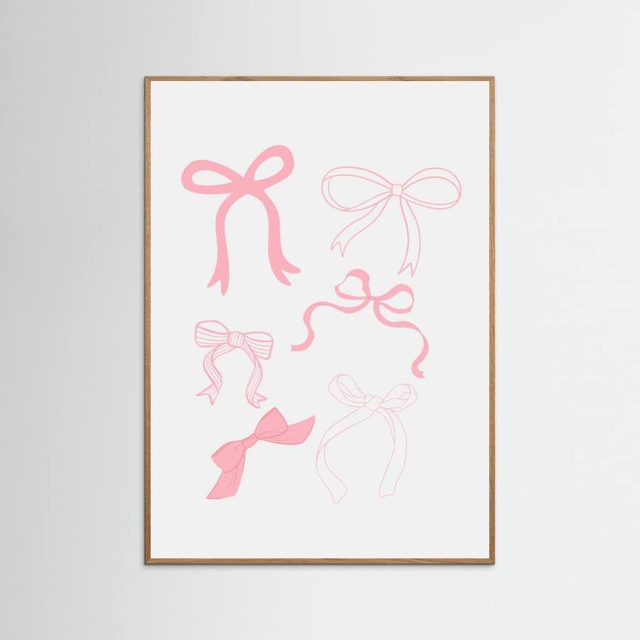 Pink Bows Poster