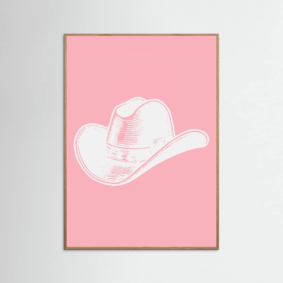 Affiche Pink Cowboy Hat