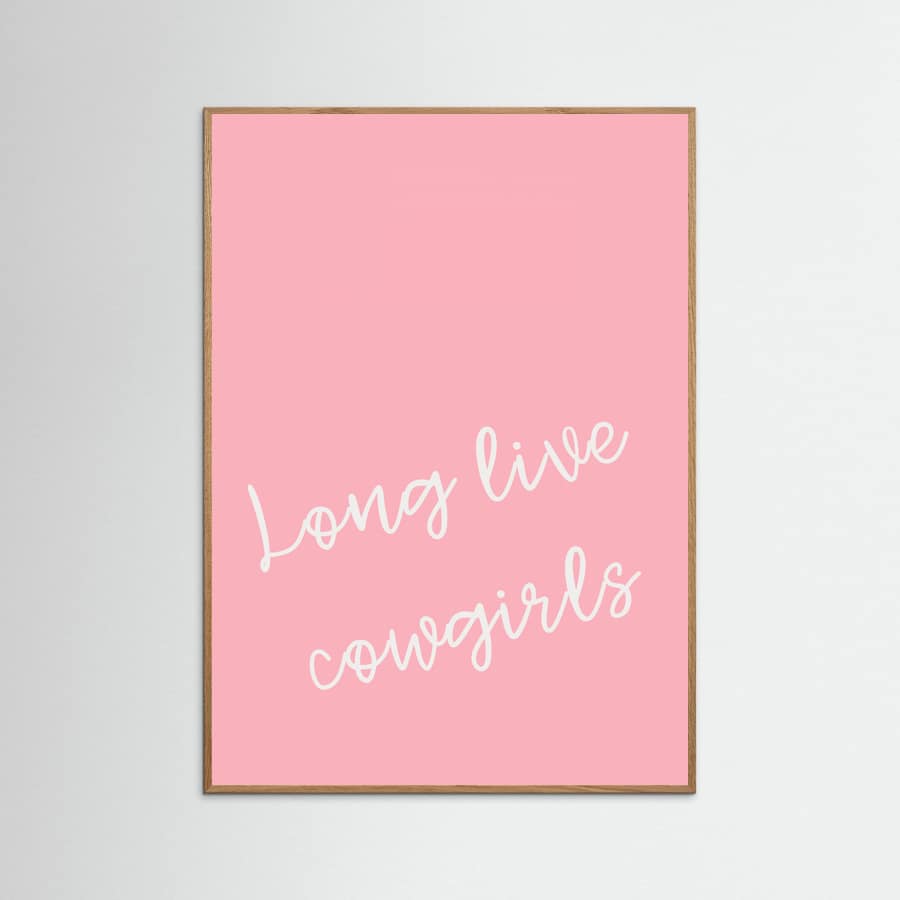 Affiche Pink Long Live Cowgirls