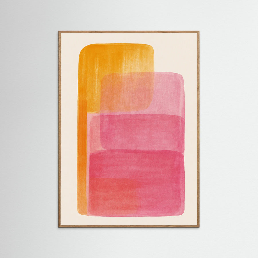 Pink Orange Squares