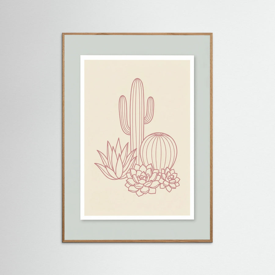 Pink Palm Silhouettes
