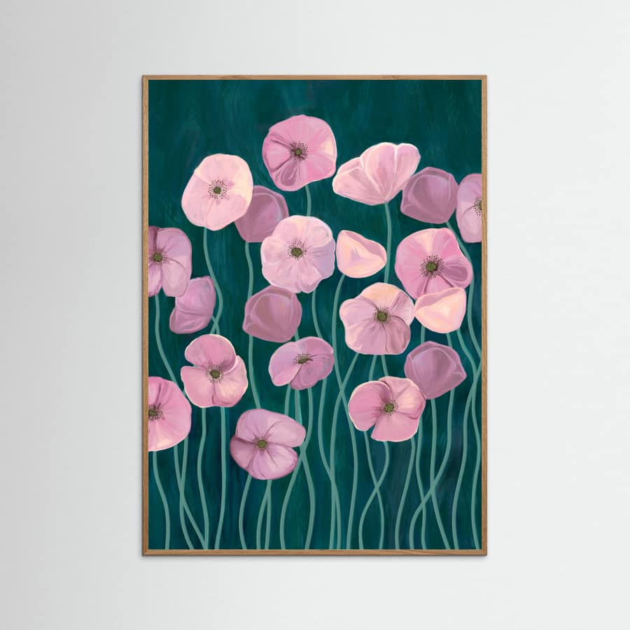 Póster Pink poppies