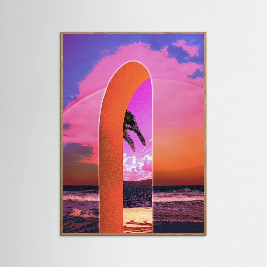 Póster Portal Vaporwave