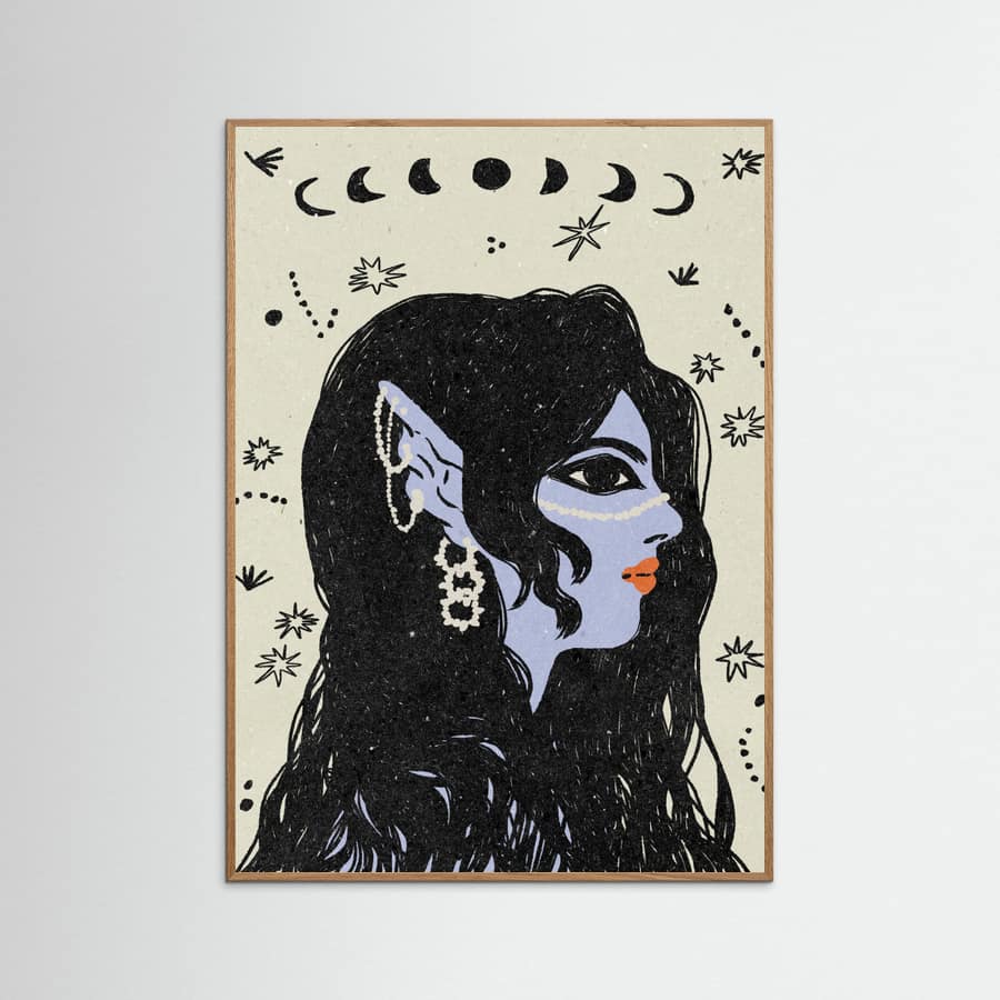 Portrait of a mermaid -juliste – juliste ja taidepainatus