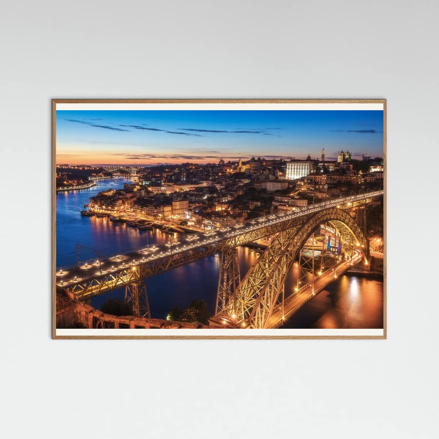 Plakat Portugal - Porto Blue Hour – plakat i druk artystyczny