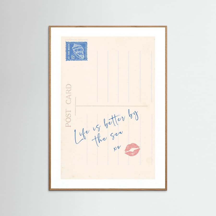 Postcard Life Is Better Poster