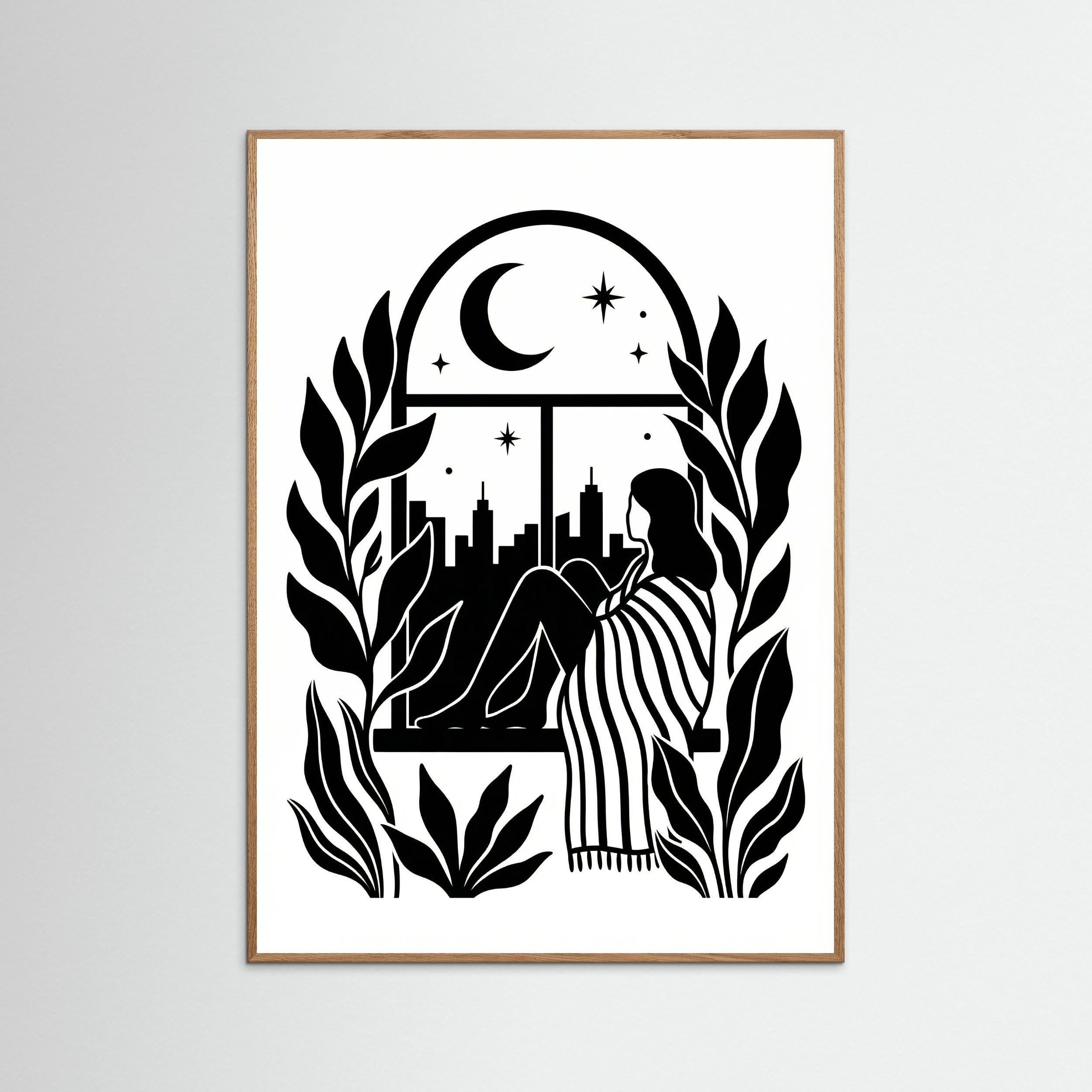 Oak Nature Quiet Contemplation Black