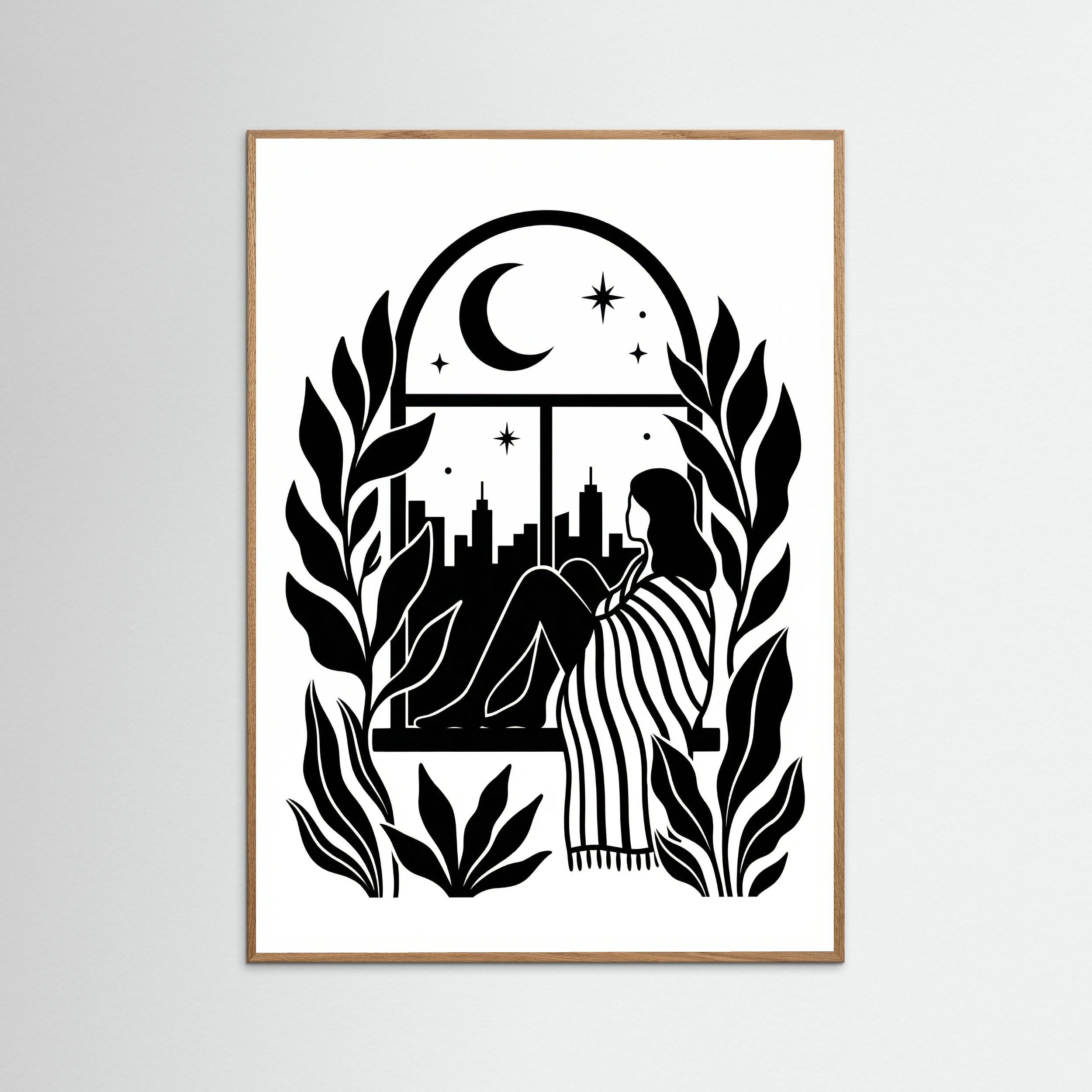 Oak Nature Quiet Contemplation Black