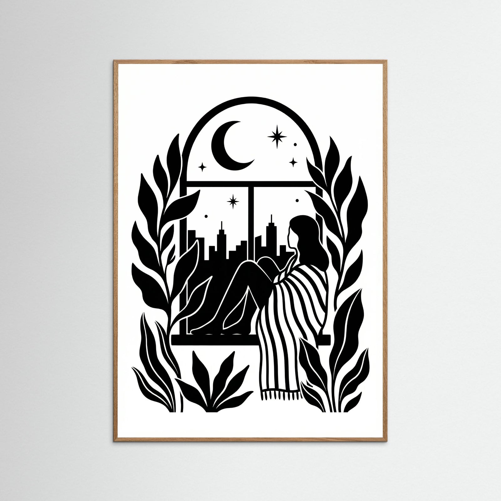 Oak Nature Quiet Contemplation Black