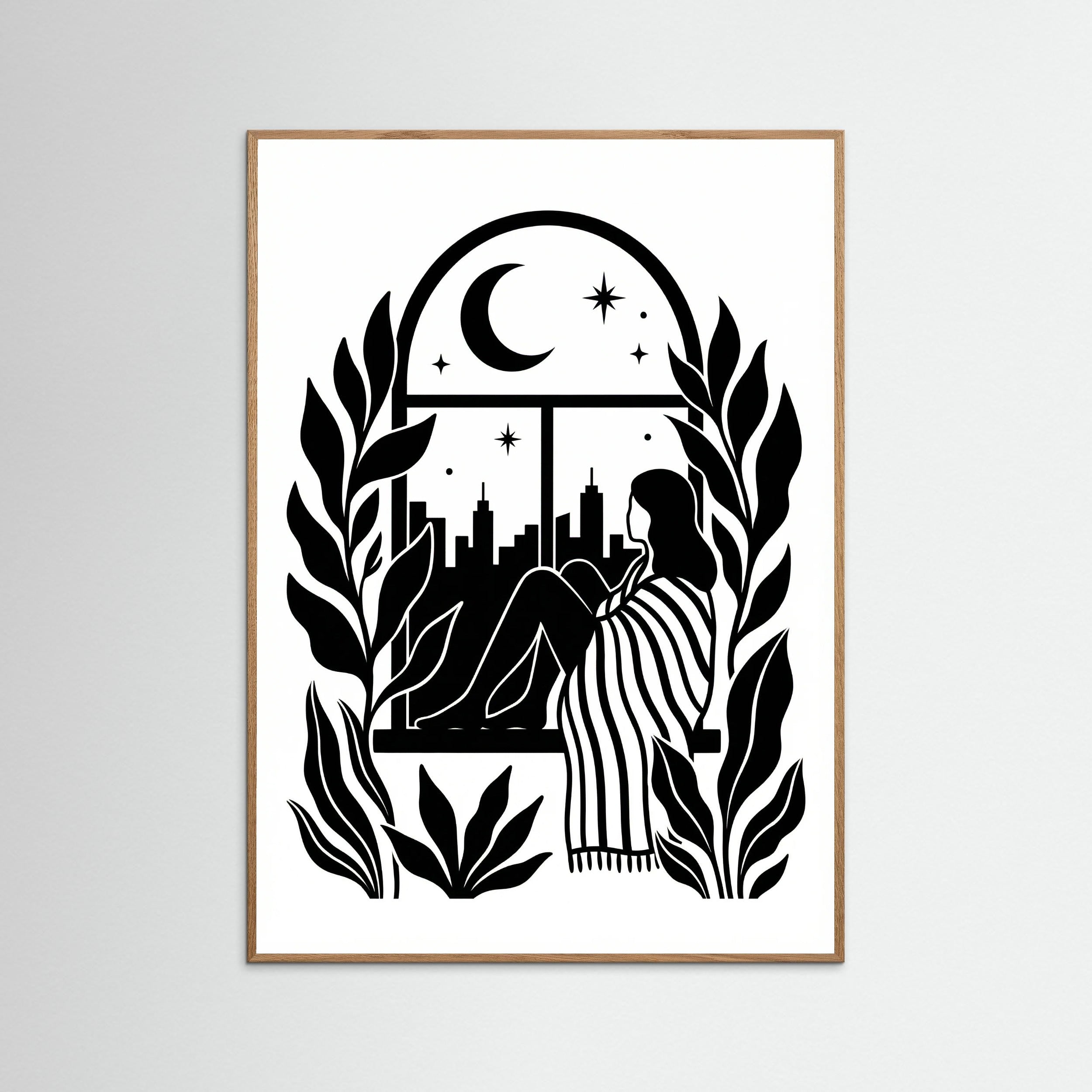 Oak Nature Quiet Contemplation Black