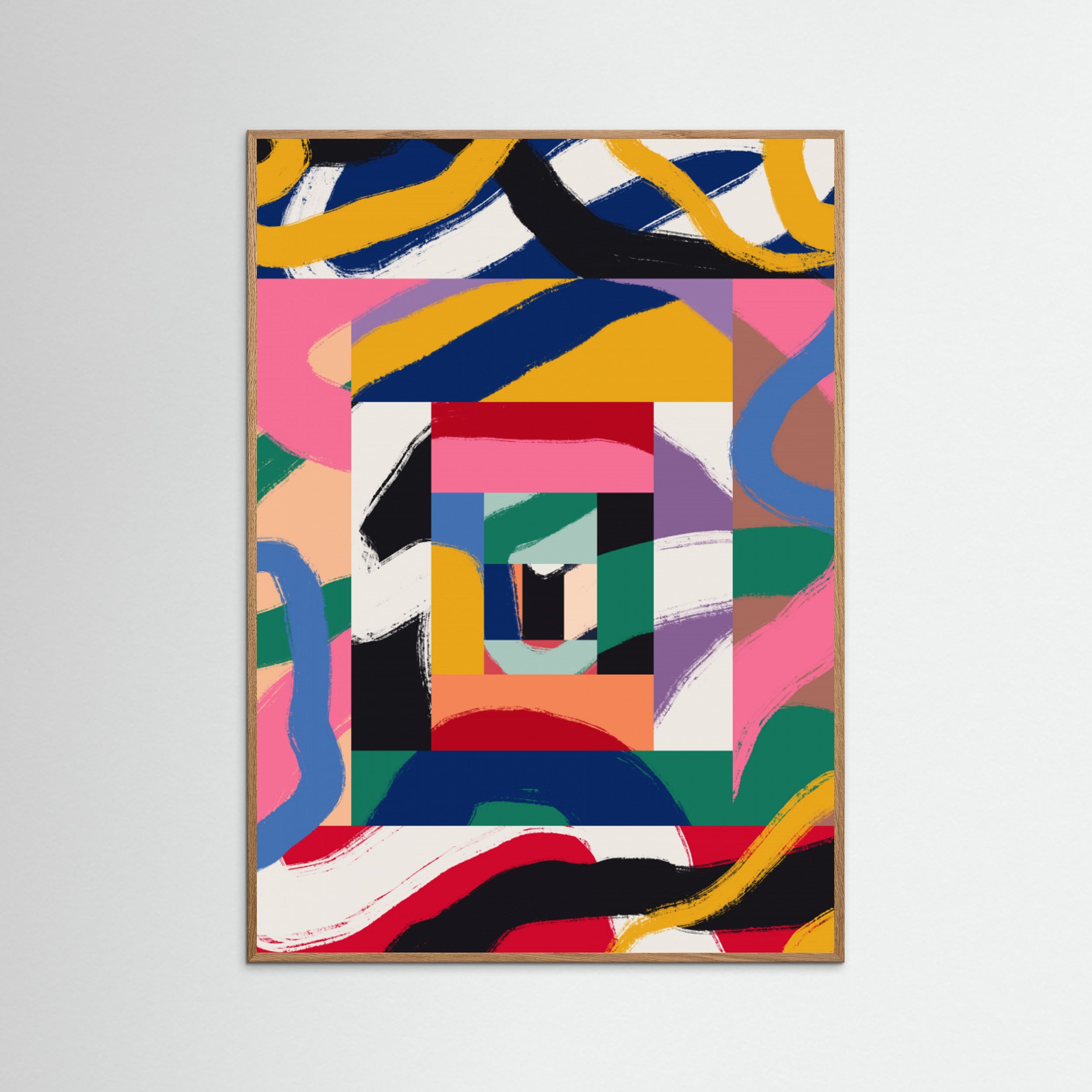 Oak Nature Rainbow Ribbons Abstract Poster