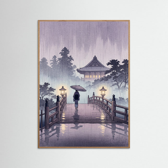 Oak Nature Rainy Night Bridge