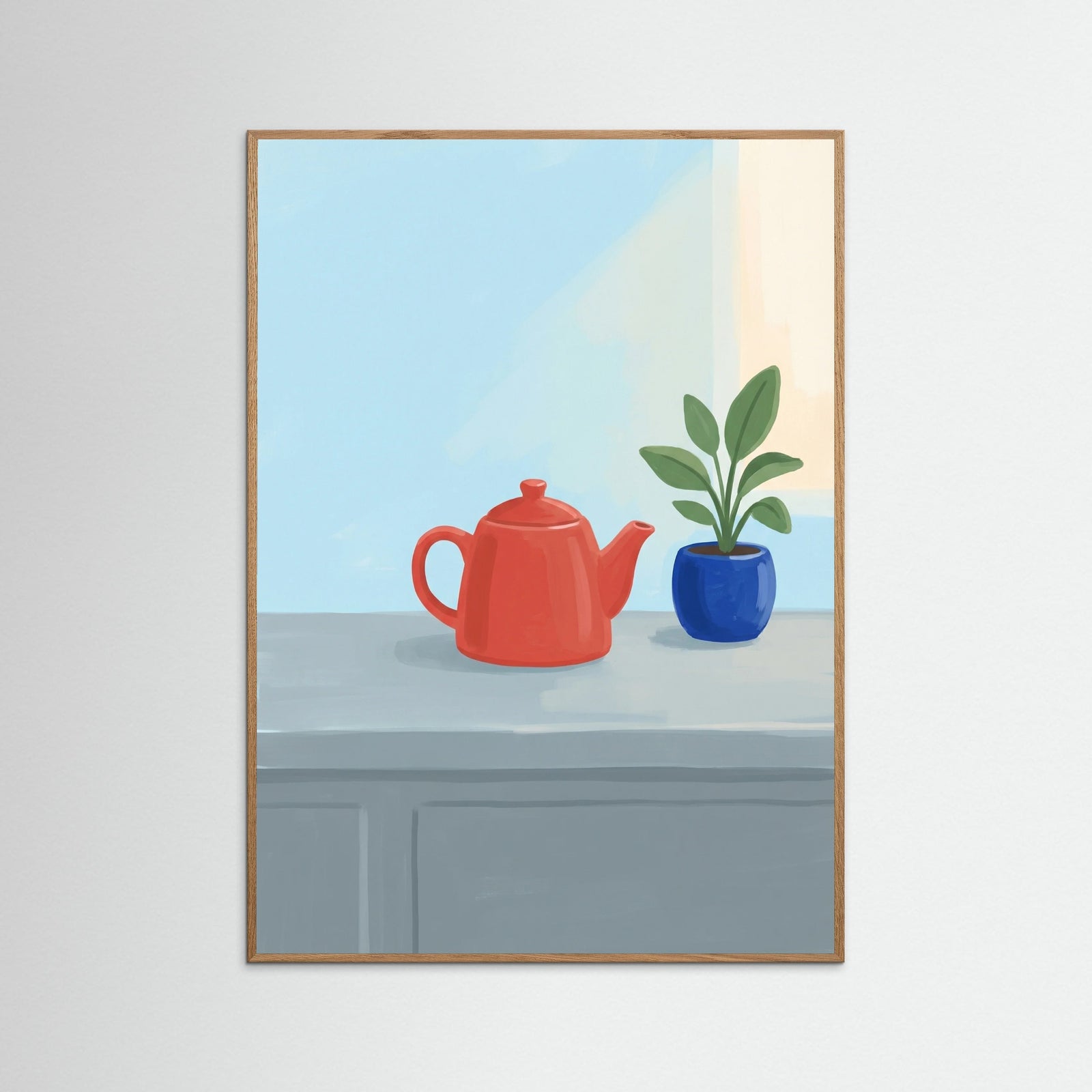 Oak Nature Red Lamp Stillness