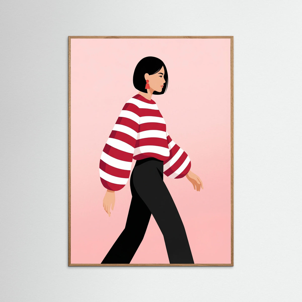 Oak Nature Red Stripes Sway