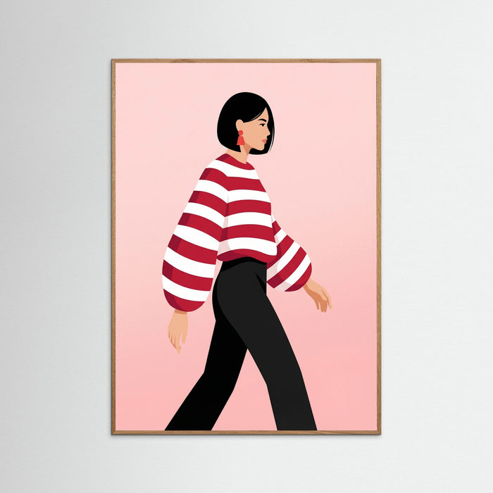 Oak Nature Red Stripes Sway
