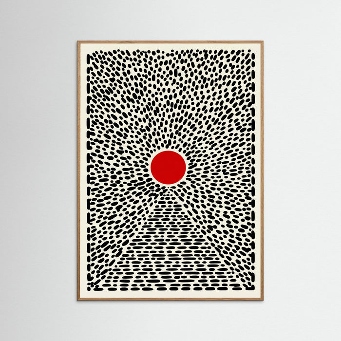 Oak Nature Red Sun Burst