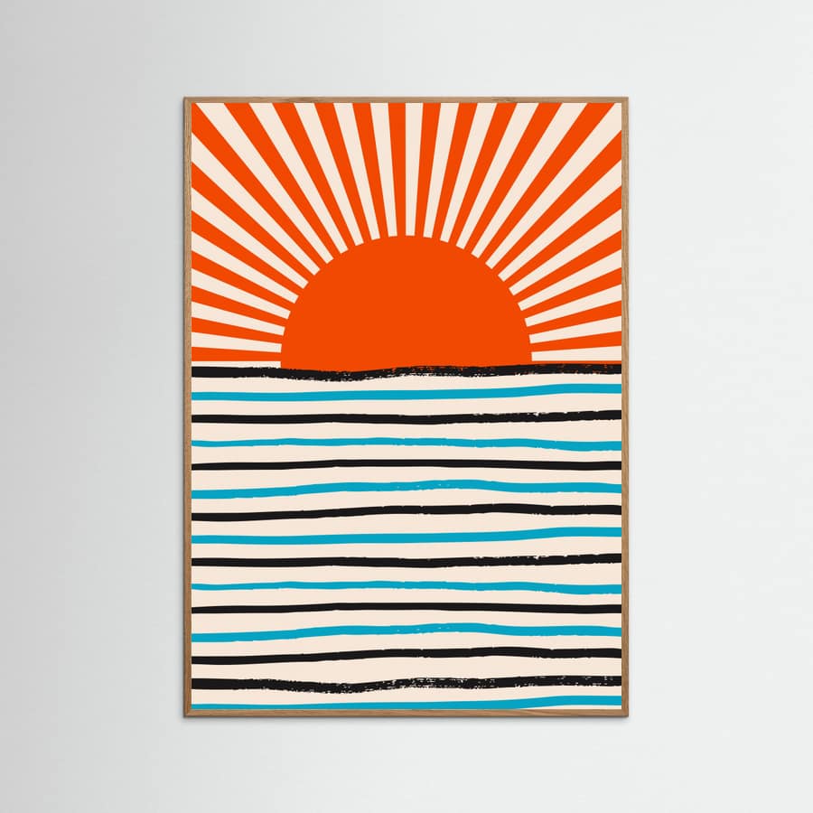 Póster Red Sun and Sea