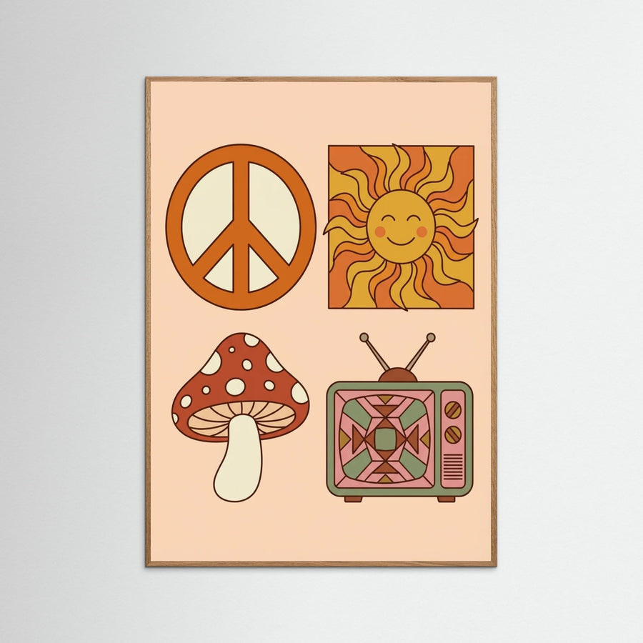 Retro Blooms Grid