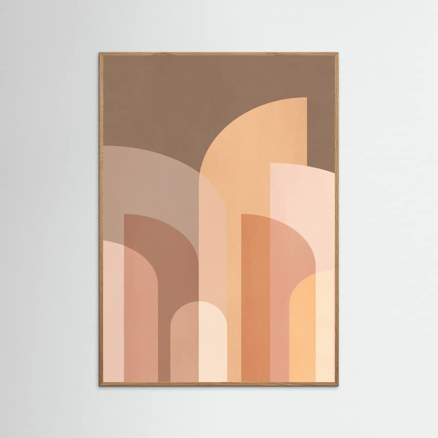Retro Geometric II Poster
