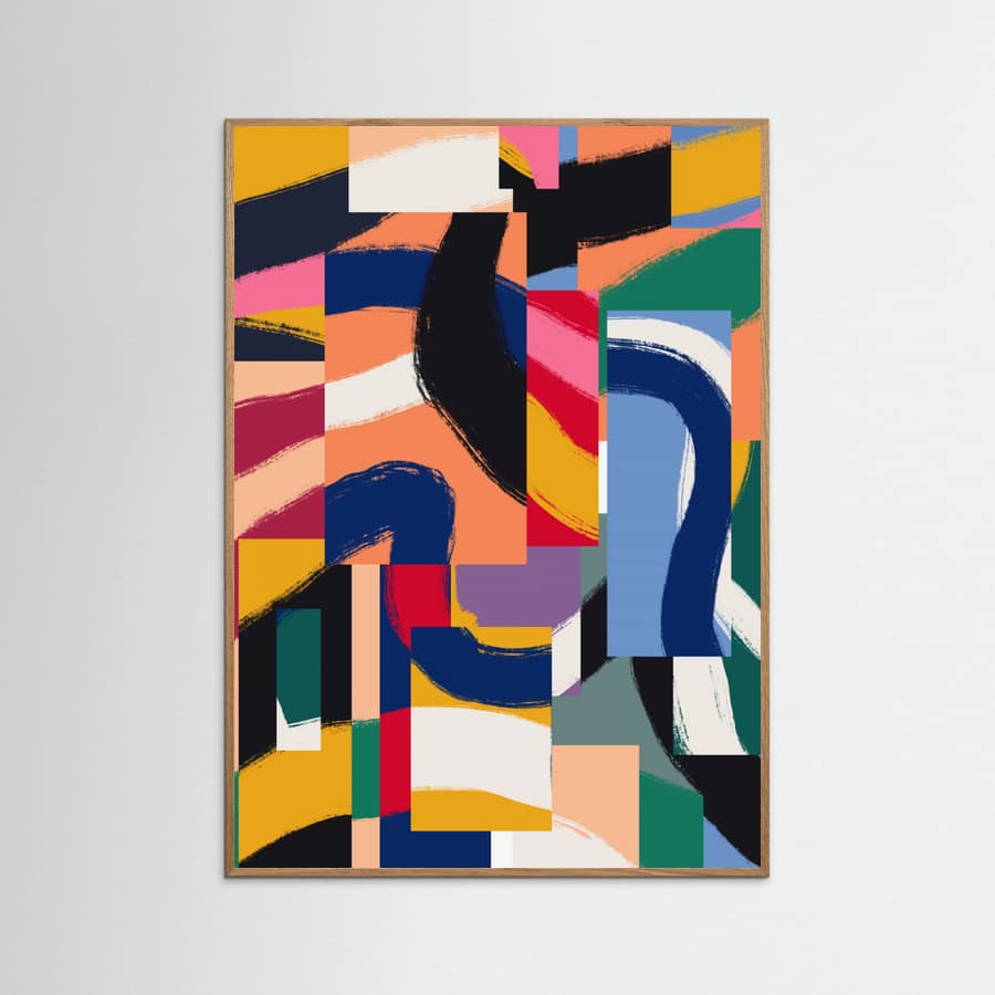 Ribbons Dancing Over Mirrors Poster