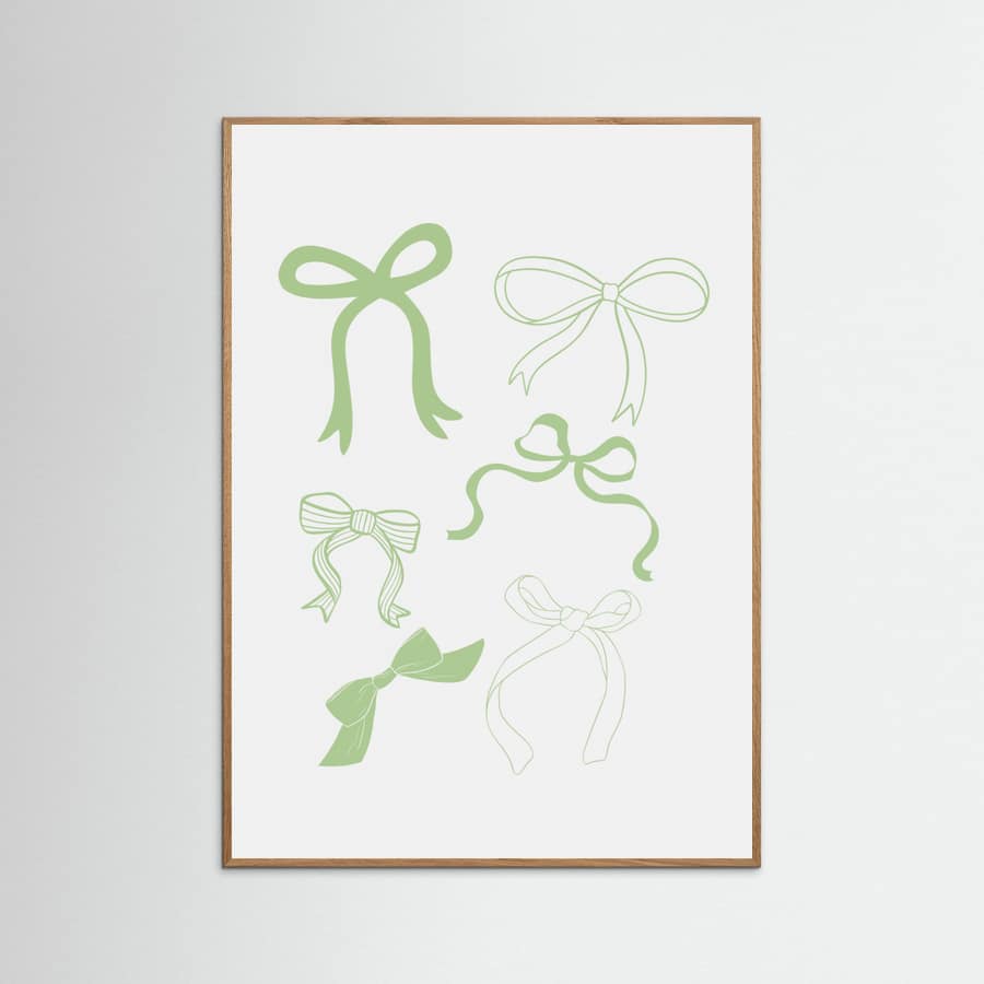 Plakat Sage Green Bows