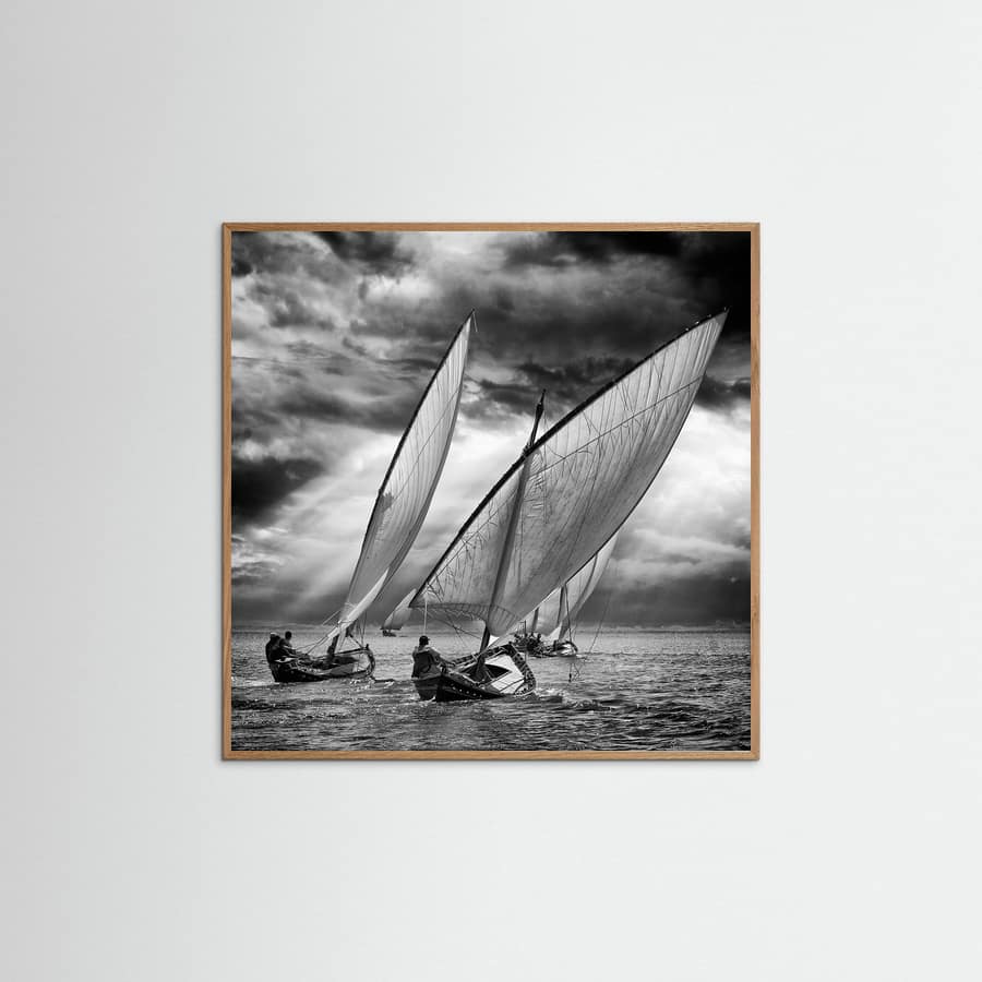 Sailboats and Light Poster – Poster und Kunstdruck