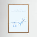Salty Air Sun Kissed Hair Blue Bikini Poster – poster and art print